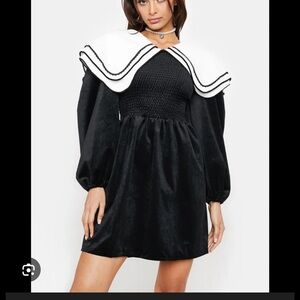 LUTZ VELVET COLLARED MINI DRESS Sister Jane